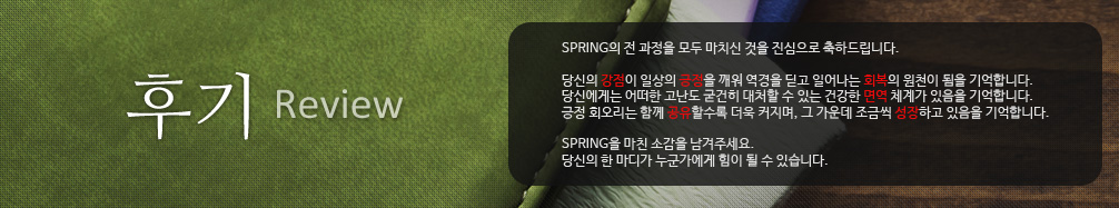 SPRING 후기